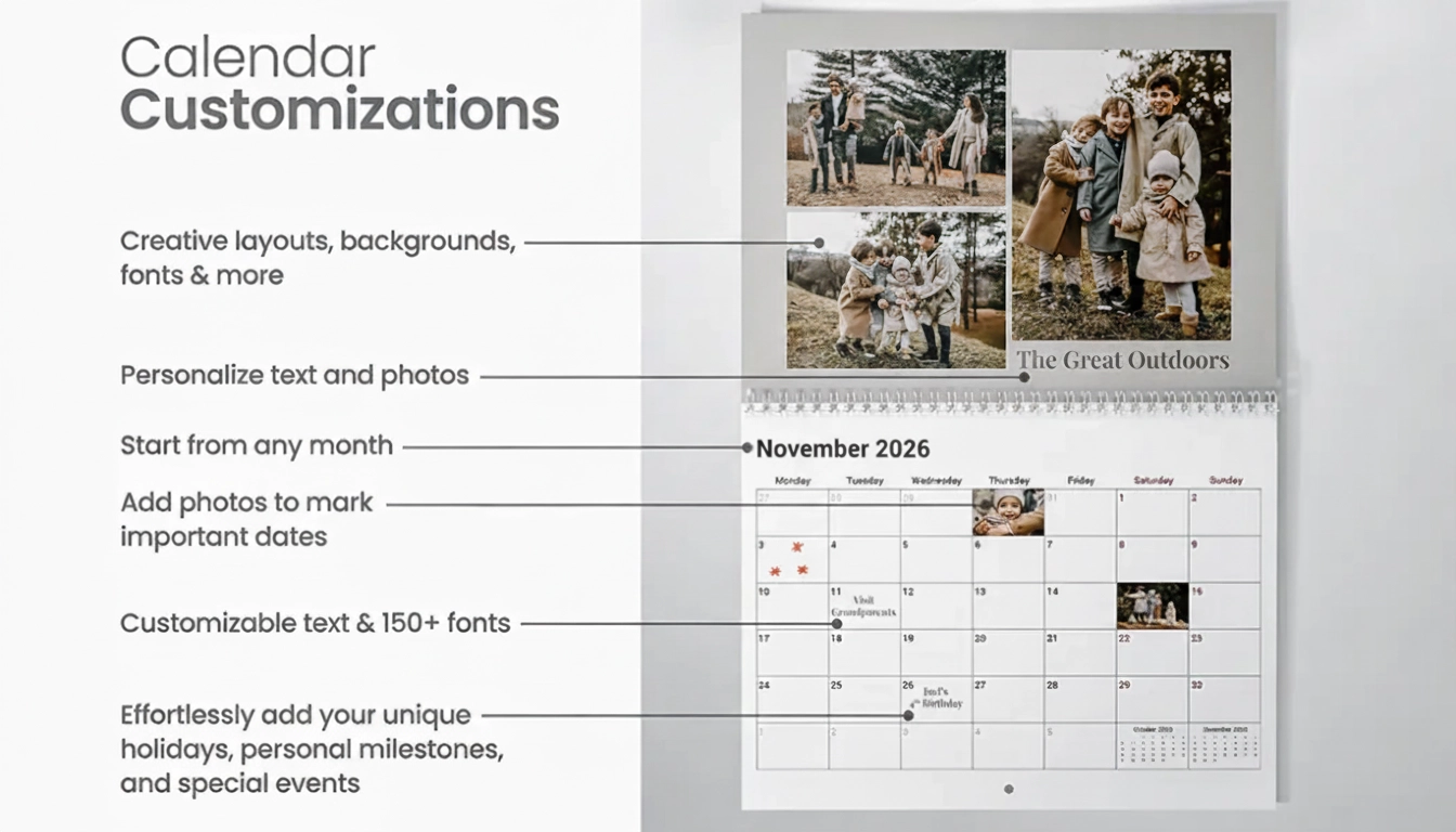 Personalised Double Calendar