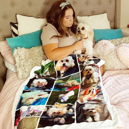 Best purchase ever. My pup won’t stop cuddling with it. The photos are outstanding quality and the shipping was very speedy as promised.