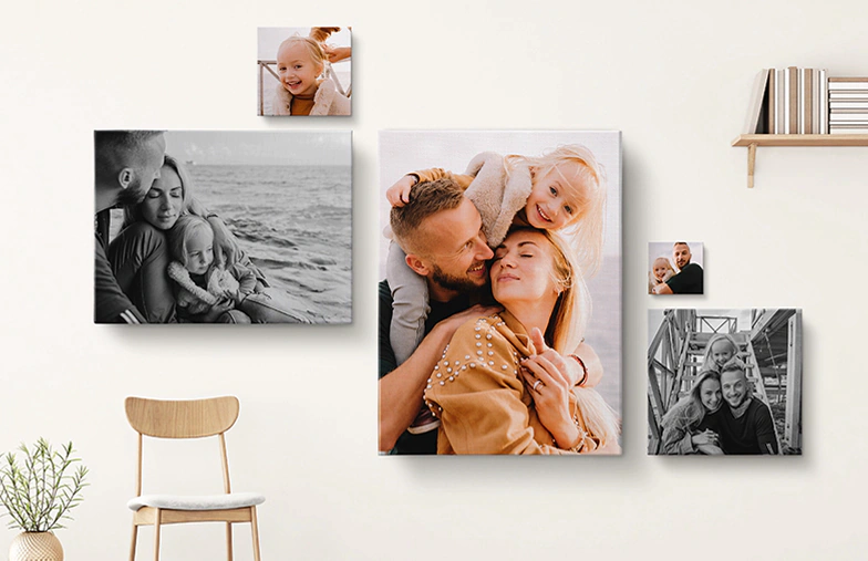Canvas Panels: Preserve your favourite stories with a gallery wall of canvas prints. Choose from packs of 3, 9 or more.