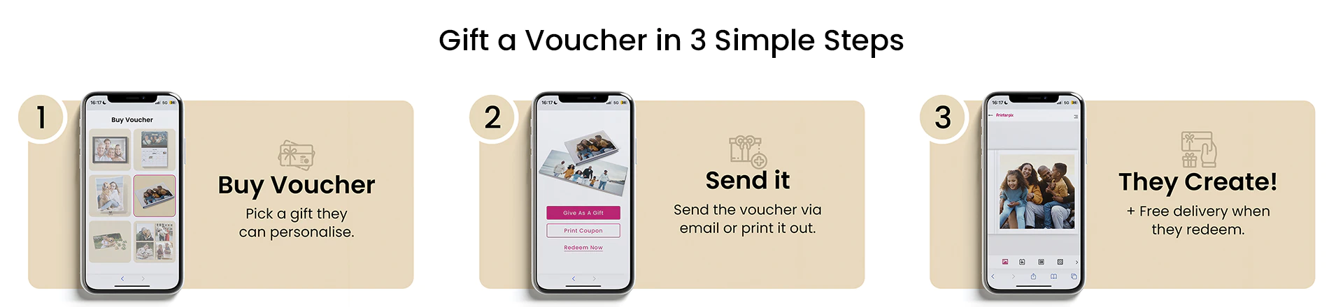 Gift a Voucher in 3 Simple Steps